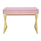 Coleen - Vanity Desk - Pink & Gold Finish - 31"