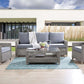 Greeley - Patio Set - Gray Fabric & Gray Finish