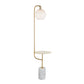 Symbol - Floor Lamp - Gold Metal Side Table And White Marble Base