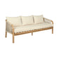 Cypress - Outdoor Patio Sofa - Blonde Eucalyptus / Ivory