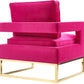 Avery - Velvet Chair With Polished Gold Base