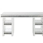 Noralie - Writing Desk - Clear Glass, Mirrored & Faux Diamonds