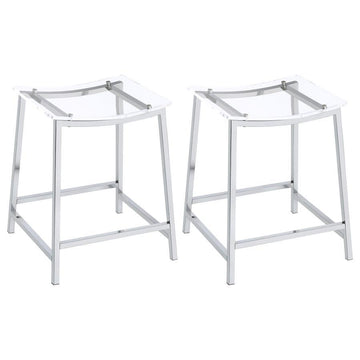 Jovani - Acrylic Backless Bar Stools (Set of 2)