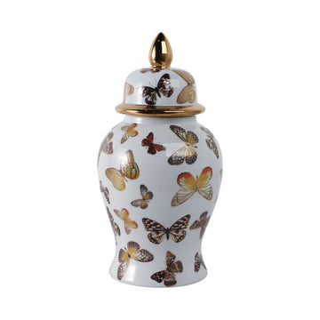 7" Butterflies Temple Jar - Multi