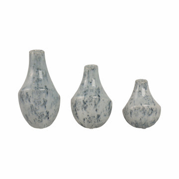 5/7/9" Klamath Ceramic Vases (Set of 3) - Multi