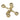 Metal Jacks Decor 5" - Gold