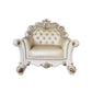 Vendom - Chair - Champagne PU & Antique Pearl Finsih