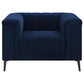 Chalet - Upholstered Tuxedo Arm Tufted Chair - Blue