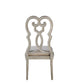 Esteban - Side Chair (Set of 2) - Ivory Velvet & Antique Champagne Finish