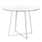 Cosmo - Dining Table - Chrome And Clear Tempered Glass Top
