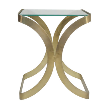 Melease Forged Iron Accent Table 24" - Gold