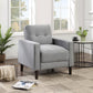 Bowen - Upholstered Track Arm Tufted Accent Chair