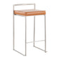 Fuji - Counter Stool Steel With Cushion - Stainless Steel