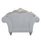 Pelumi - Chair - Light Gray Linen & Platinum - Finish