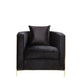 Fergal - Chair - Black Velvet & Gold Finish