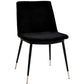 Evora - Velvet Chair With Gold Legs (Set of 2)