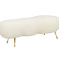 Welsh - Faux Shearling Bench - Beige