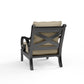 Monterey - Club Chair, With Self Welt - Linen Stone / Black