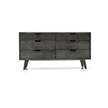 Mohave - Mid-Century Acacia 6 Drawer Dresser - Tundra Gray