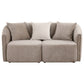 Townsend - Chenille Upholstered Rolled Arm Loveseat - Latte