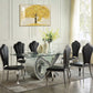 Noralie - Dining Table - Mirrored & Faux Diamonds - Glass