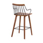 Micah - 26" Modern Counter Height Bar Stool - Walnut / Metal