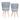 Diamond Planter With Wood Legs 10 / 12" (Set of 2) - Gray / White