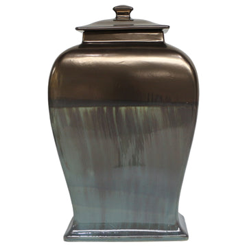 Anacortes Large Lidded Jar 20" - Bronze