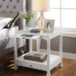 Seatlas - Accent Table - Antique White Finish