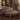 Versailles - Bench - Two Tone Light Brown Synthetic Leather & Cherry Oak