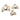 10" / 12" / 16" Metal Womack Wall Flowers (Set of 3) - Gold