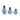 5" / 7" / 9" Astoria Ceramic Vases (Set of 3) - Light Blue