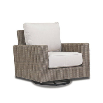 Coronado - Swivel Rocker, With Self Welt - Canvas Flax / Dark Brown