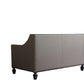 House - Beatrice Loveseat - Tan PU, Black PU & Charcoal Finish