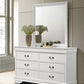 Louis Philippe - 6-Drawer Dresser And Mirror - White