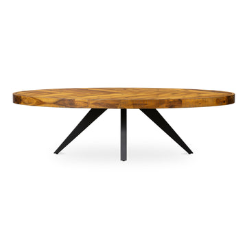 Parq - Oval Coffee Table - Brown