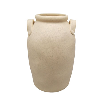 8" Textured Jug With Handles - Sand