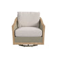 Cambria - Swivel Club Chair - Gray / White