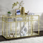 Uchenna - Sofa Table - Clear Glass & Gold Finish