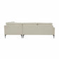 Serena - Velvet Large Chaise Sectional With Black Legs