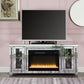 Noralie - TV Stand - Mirrored & Faux Diamonds - Wood