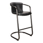 Freeman - Barstool Leather (Set of 2) - Onyx Black