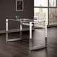 Hartford - Glass Top Writing Desk - Chrome