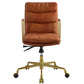 Dudley - Executive Office Chair - Rust Top Grain Leather