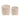 Ceramic Abstract Footed Planter 8 / 10" (Set of 2) - White