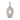 Ceramic 19" Beaded Open Cut Vase - Silver