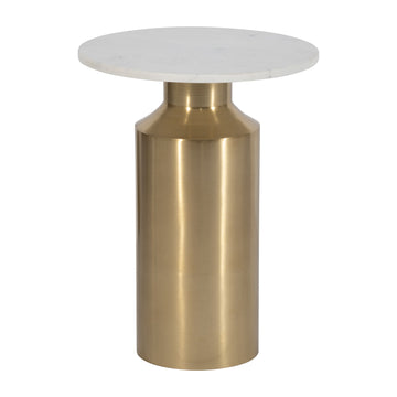 Marble Top Side Table - Gold