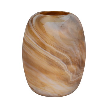 Garbo Medium Glass Vase - Brown