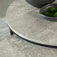 Lainey - 2 Piece Round Faux Marble Nesting Coffee Table - Gray