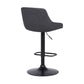 Anibal - Adjustable Height Swivel Bar Stool - Gray / Black